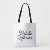 American Creative Trendy White Black Calligraphy Tasche (Vorderseite)