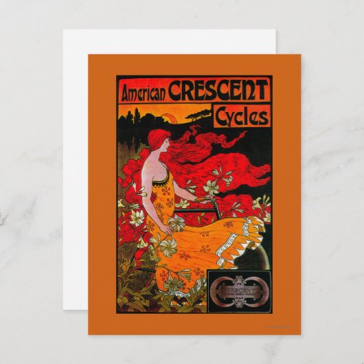 American Crescent Vintag PosterEurope Postkarte (Vorne/Hinten)