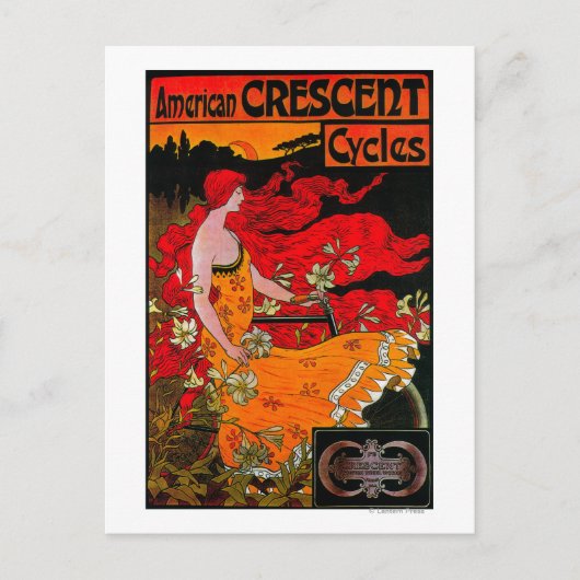 American Crescent Vintag PosterEurope Postkarte (Vorderseite)