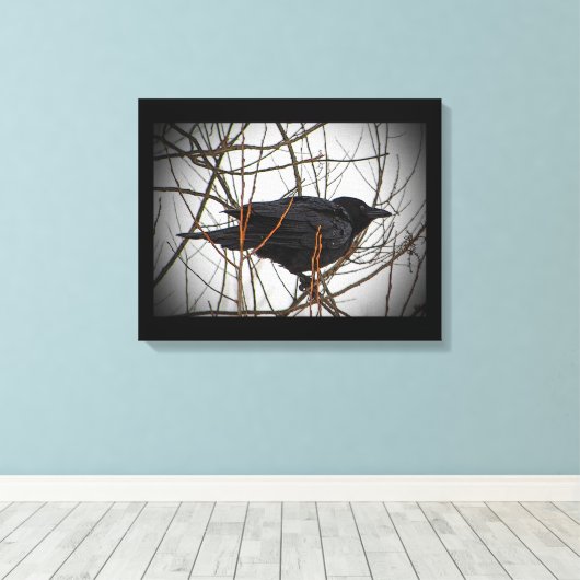 American Crow Leinwanddruck (Insitu (Holzboden))