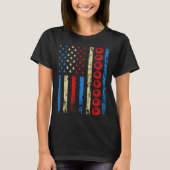 American Cue Sports Flag 4th Of July Billiards Ath T-Shirt (Vorderseite)