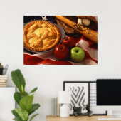 American Cultural Icons Apple Pie Baseball & Flag Poster (Heimbüro)