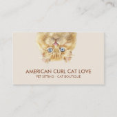 American Curl Cat Visitenkarte (Vorderseite)