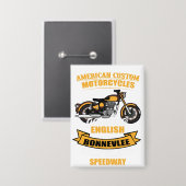 American Custom Motorrad Bonneville Speedway Button (Vorderseite/Rückseite)