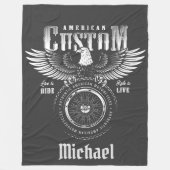 American Custom Motorräder Fleecedecke (Vorderseite)