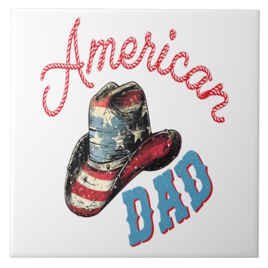 American Dad Cowboy Fliese (Vorderseite)