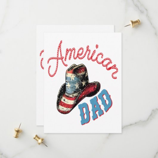 American Dad Cowboy Save The Date (Vorderseite/Rückseite Beispiel)