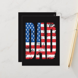 American Dad-Flagge Feiertagspostkarte