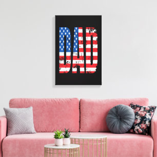 American Dad-Flagge Leinwanddruck