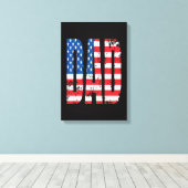 American Dad-Flagge Leinwanddruck (Insitu (Holzboden))