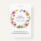 American Dawn Dahlia ID Abzeichen Ausweis (Rückseite)