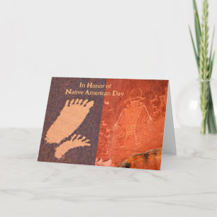 American Day Petroglyphs Feet und Abbildung Karte