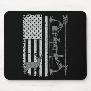 American Deer Junting Bow Hunter Flag Zubehör Mousepad