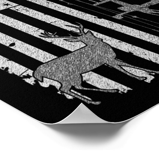 American Deer Junting Bow Hunter Flag Zubehör Poster (Ecke)