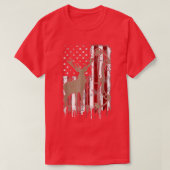 American Deer Junting Bow Hunter Flag Zubehör T-Shirt (Design vorne)