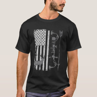 American Deh Jagd Bow Hunter Flag Hoodie Buckw T-Shirt