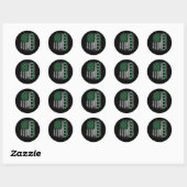 American Design St. Patrick Day Irish Runder Aufkleber (Blatt)