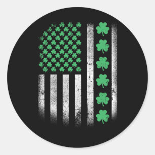 American Design St. Patrick Day Irish Runder Aufkleber