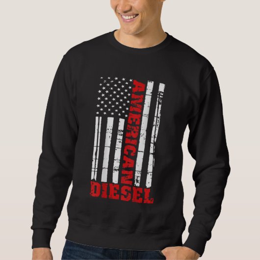 American Diesel Flag Truck Turbo Brothers Sweatshirt (Vorderseite)