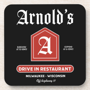 American Diner der 50er Jahre Getränkeuntersetzer