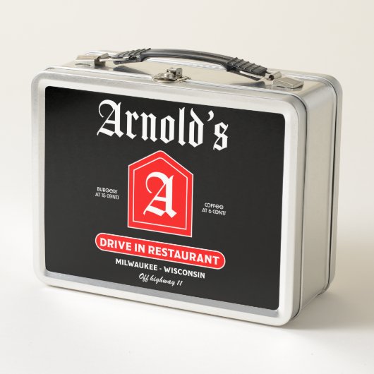 American Diner der 50er Jahre Metall Brotdose (Vorderseite)