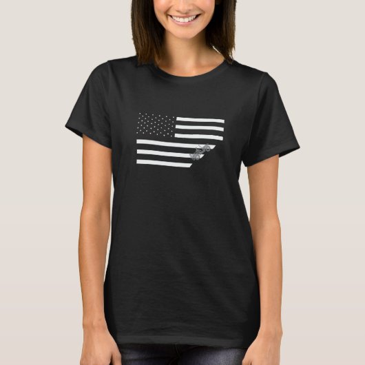 American Dirt  USA Flag Patriotic Offroader Motocr T-Shirt (Vorderseite)