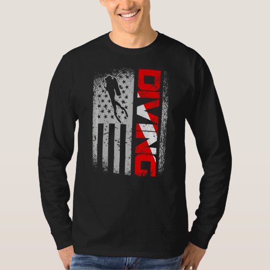 American Diver Down Flag UG Flag Dive 1 T-Shirt (Vorderseite)