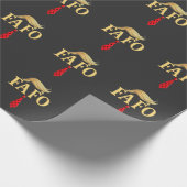 American Donald Trump FAFO USA Flag Patriotic Geschenkpapier (Ecke)