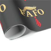 American Donald Trump FAFO USA Flag Patriotic Geschenkpapier (Rolleneckpunkt)