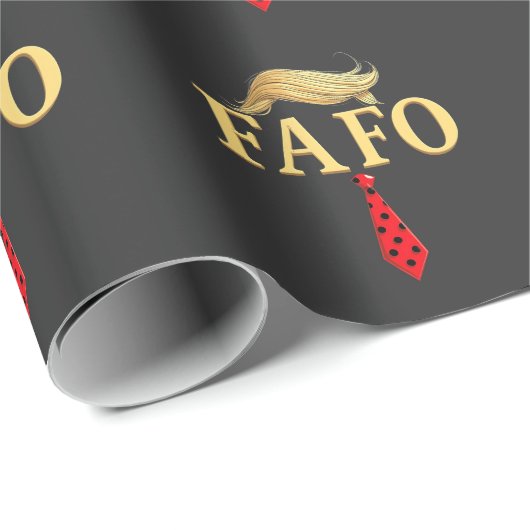 American Donald Trump FAFO USA Flag Patriotic Geschenkpapier (Rolleneckpunkt)