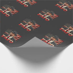 American Donald Trump FAFO USA Flag Patriotic Geschenkpapier