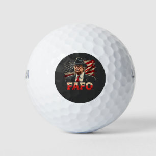 American Donald Trump FAFO USA Flag Patriotic Golfball