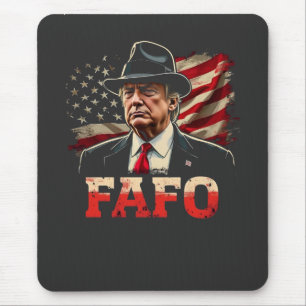 American Donald Trump FAFO USA Flag Patriotic Mousepad