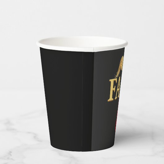 American Donald Trump FAFO USA Flag Patriotic Pappbecher (Rechts)