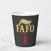 American Donald Trump FAFO USA Flag Patriotic Pappbecher (Vorderseite)