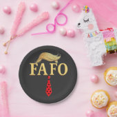 American Donald Trump FAFO USA Flag Patriotic Pappteller (Party)