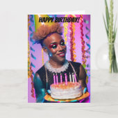 American Drag Queen Funny Birthday Karte (Vorderseite)