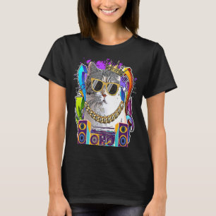 American Drahthaarterrier Cat Hip Hop 90er Rap Mus T-Shirt