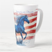 American Dream Patriotic Horse Milchtasse (Rechte Ecke)