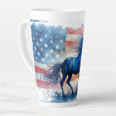 American Dream Patriotic Horse Milchtasse (Linke Ecke)