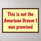 American Dream Promised Poster (Vorne)