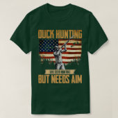 American Duck Hunter Duck Jagd braucht Aim USA T-Shirt (Design vorne)