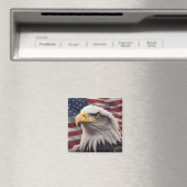 American Eagle 2 Inch Square Magnet (In Situ (Geschirrspüler))