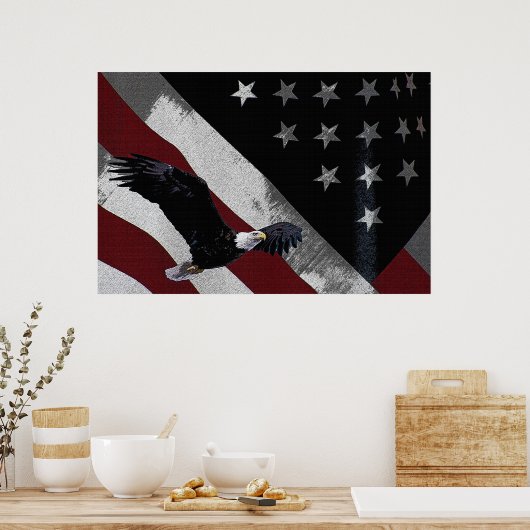American Eagle 36 x 24 Poster (Küche)