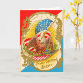 American Eagle am 4. Juli Karte (Gelbe Blume)