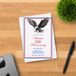American Eagle America 250 Anniversary Party Acryleinladungen