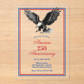 American Eagle America 250 Anniversary Party Acryleinladungen (Vorderseite)
