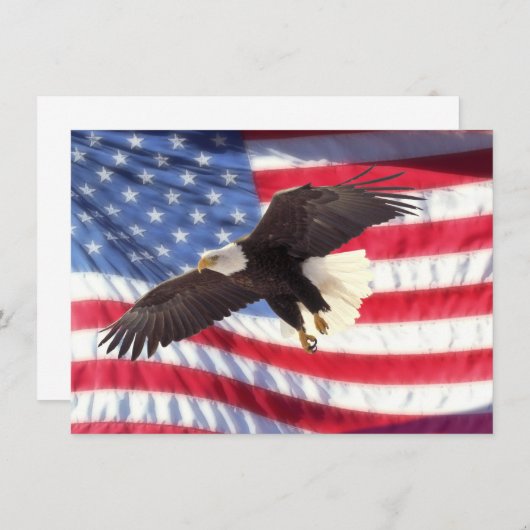 American Eagle & American Flag Einladung (Vorne/Hinten)