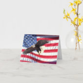 American Eagle and Flag Note Card Karte (Gelbe Blume)
