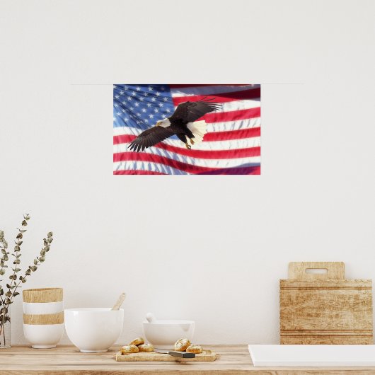 American Eagle and Flag Poster (Küche)